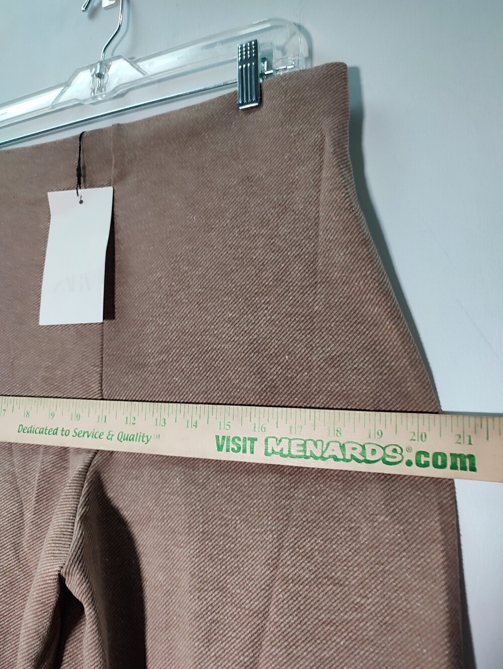 Zara NWT Taupe Wide-Leg High-Waist Pants with Gold Buttons ref 3644/198 office L - Picture 9 of 10
